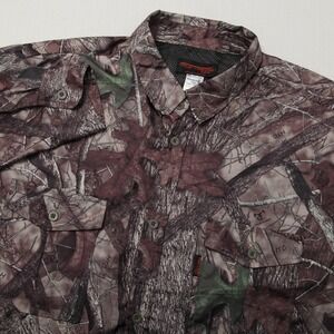 True Timber Camo Shirt Mens 2XL Brown Green HTC Camo Vented Hunting Long Sleeve